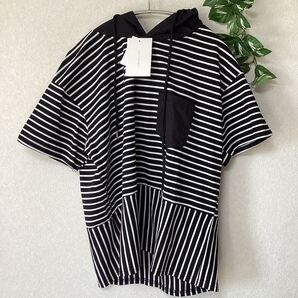 新品未使用LA MONET フード付き シャツ sizeM〜L