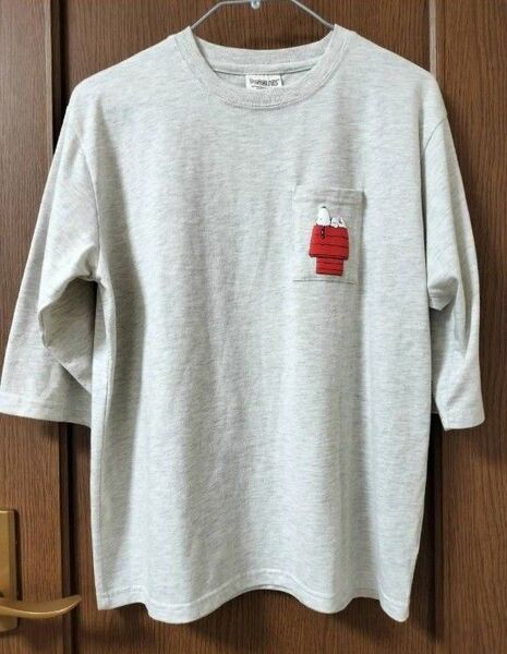 SNOOPY 七分袖Tシャツ グレー