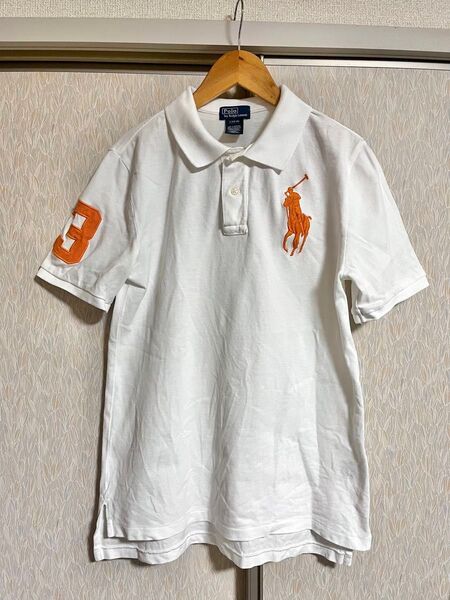 ポロラルフローレン 半袖 刺繍 ポロシャツ POLO RALPH LAUREN ホワイト