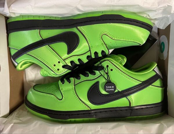 The Powerpuff Girls × Nike SB Dunk Low Pro QS "Buttercup" ナイキ 26