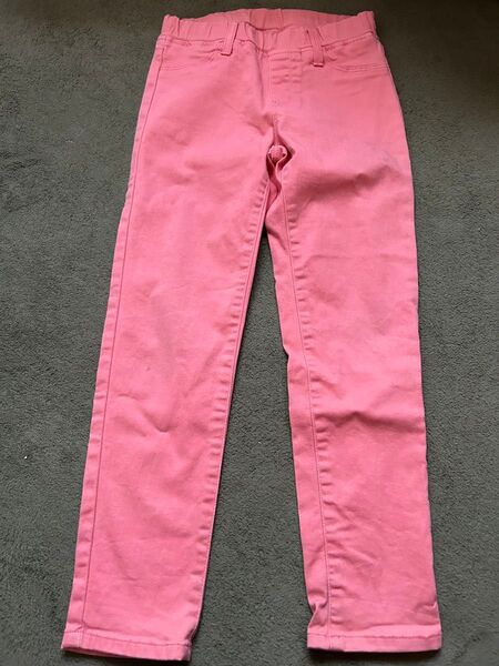 女の子 120cm UNIQLO ユニクロ ストレッチ パンツ ピンク