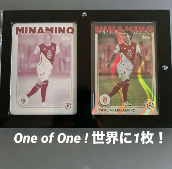 1/1 世界で1枚! 南野拓実 topps plate &black wave