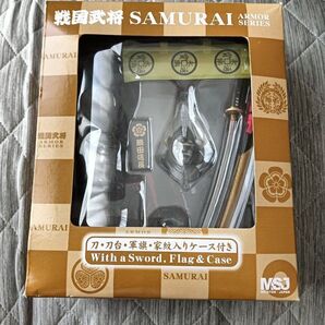 未開封 MSJ 戦国武将 ARMOR SERIES 刀・刀台・軍旗・家紋入りケース付き 織田信長フィギュア