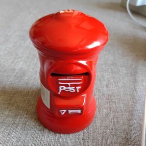 昭和レトロ 郵便ポスト 貯金箱、 陶器製、 置物