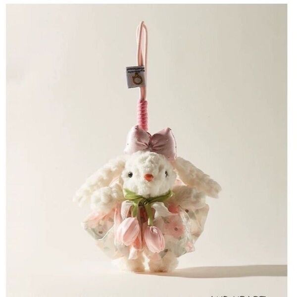 ぬいぐるみ ハンドメイド うさぎ キーホルダー ふわふわ 可愛いプレゼント