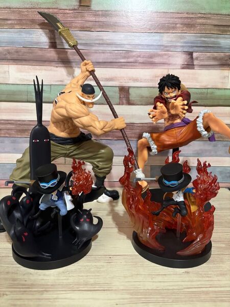 ワンピース フィギュア 箱なし ルフィ サボ 白ひげ