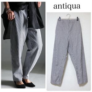 アンティカ antiqua★ストライプ柄 テーパードパンツ