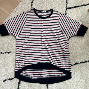 ボーダー Tシャツ 半袖 5部袖 サマーニット