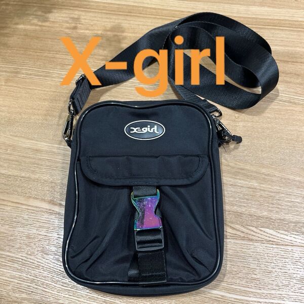 ショルダーバッグ ボディバッグ ショルダー ブラック 斜め掛け X-girl