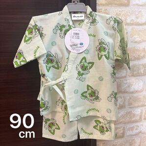 90cm★新品ポケモン 甚平 ポケットモンスター ニャオハ グリーン
