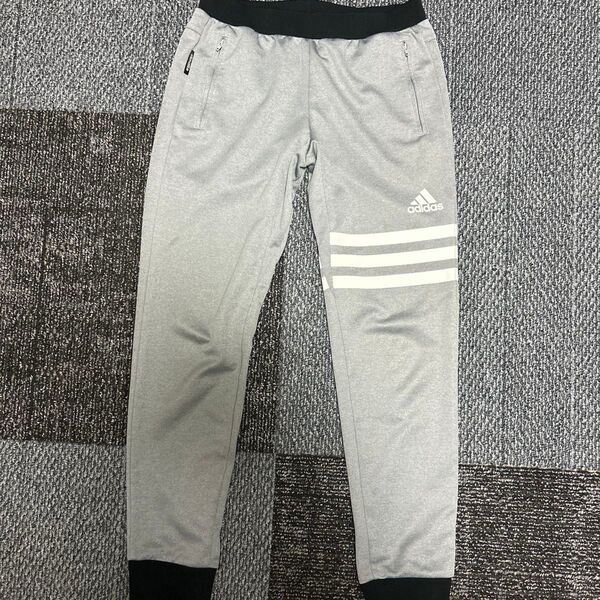 adidas メンズ S ジャージ スウェットパンツ グレー スリーストライプス