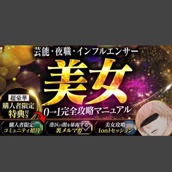 ★【芸能・夜職・インフルエンサー】美女0→1完全攻略マニュアル 黒崎★
