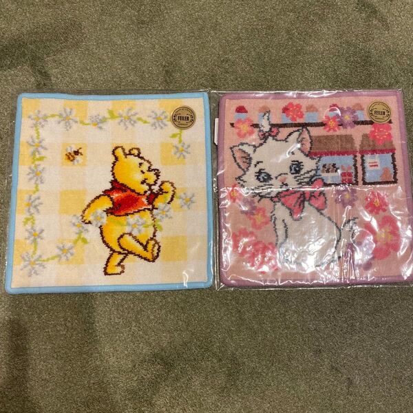 FEILER フェイラー ディズニーコラボハンカチ プーさん マリーちゃん 2枚セット
