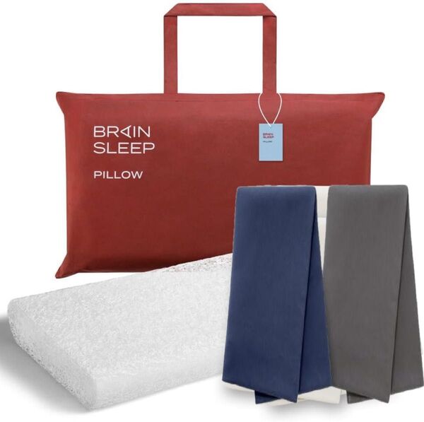 新品未使用 BRAIN SLEEP ブレインスリープ ピロー 7グラデーション LOW 本体、ピロー カバー ×2 枕