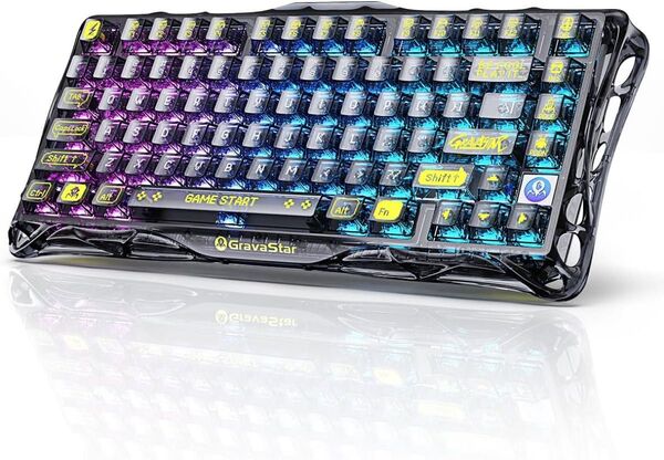 GravaStar K1 Lite ゲーミングキーボード ワイヤレス Bluetooth USB-C接続 バックライト 無線