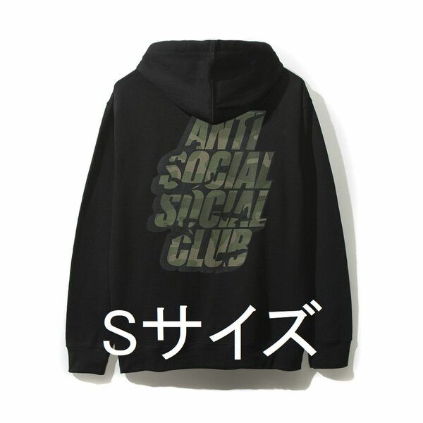 ☆即決 送料無料 正規品 新品未使用 ANTI SOCIAL SOCIAL CLUB Blocked Camo Black Hoodie Sサイズ 黒 ブラック パーカー