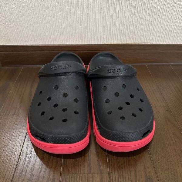 Crocs クロックス サンダル 27cm ブラック レッド