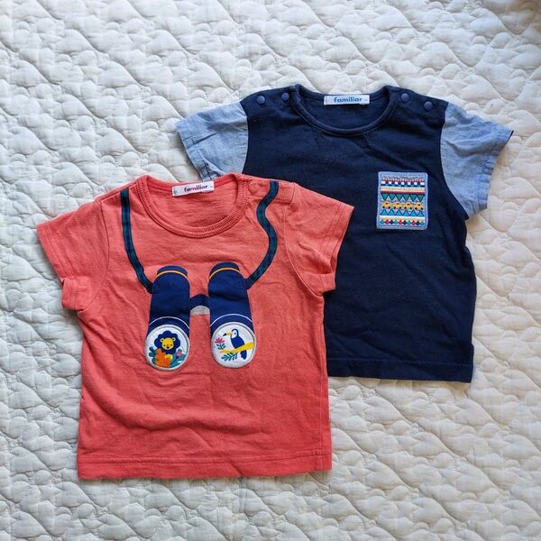 familiar ファミリア Tシャツ 2枚セット 半袖Tシャツ