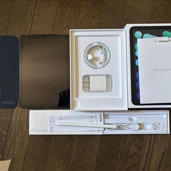 iPad mini6 64G Wi-Fi 最大容量 99% 箱有 付属品未使用 タッチペン カバー ガラスフィルム貼り付け済み