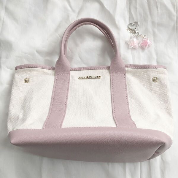 JILL STUART ミニトートバッグ ピンク ハンドメイド 星型キーホルダー 2点セット