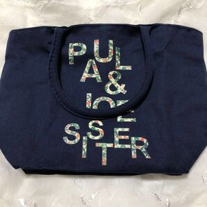 未使用 Paul&Joe Sister リバーシブル ハンドバッグ ランチバック ネイビー 花柄