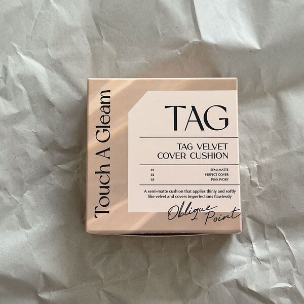 TAG VELVET COVER CUSHION 01 ペールライト