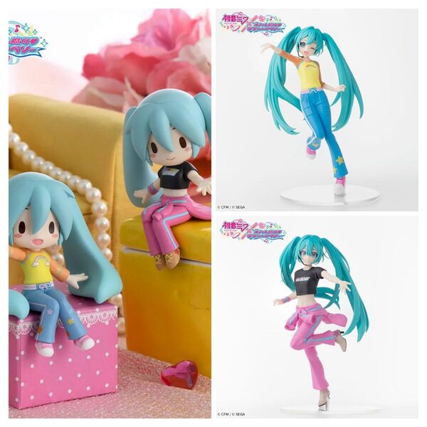 初音ミク×オシャレ魔女 ラブ and ベリー ふわぷち ちょこのせ ミニフィギュア 初音ミク ラブ衣装Ver ベリー衣装Ver