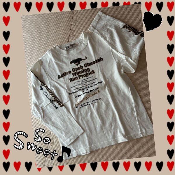 Tシャツ ロンT 長袖 Tシャツ カットソー 140