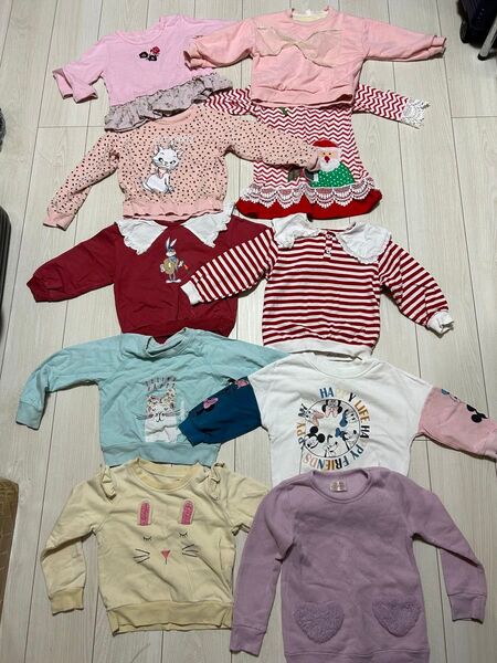 女の子 トレーナー トップス 長袖 10着まとめ売り 100cm 110cm