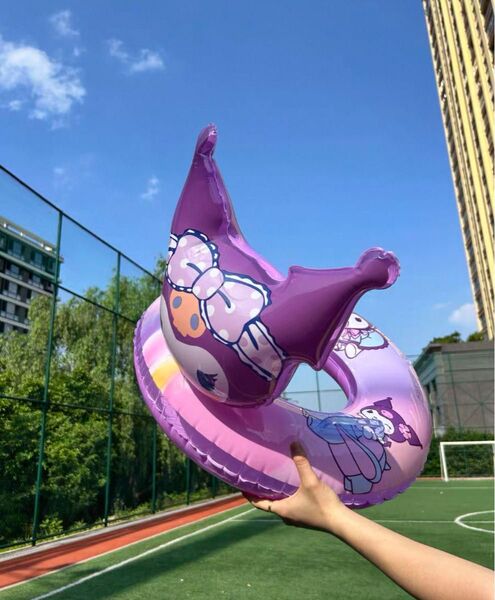 新品未使用 子供用浮き輪 浮輪クロミ パープル 紫 サイズ70cm