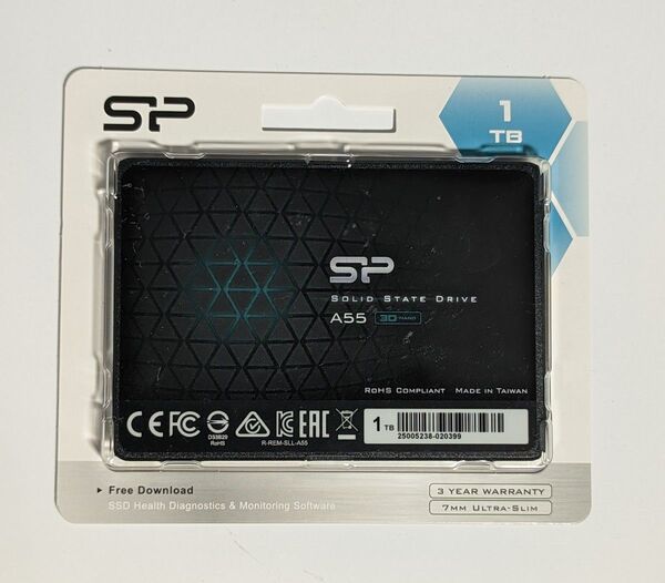 シリコンパワー SSD 1TB 3D NAND採用 SATA3 6Gb/s A55シリーズ SP001TBSS3A55S25