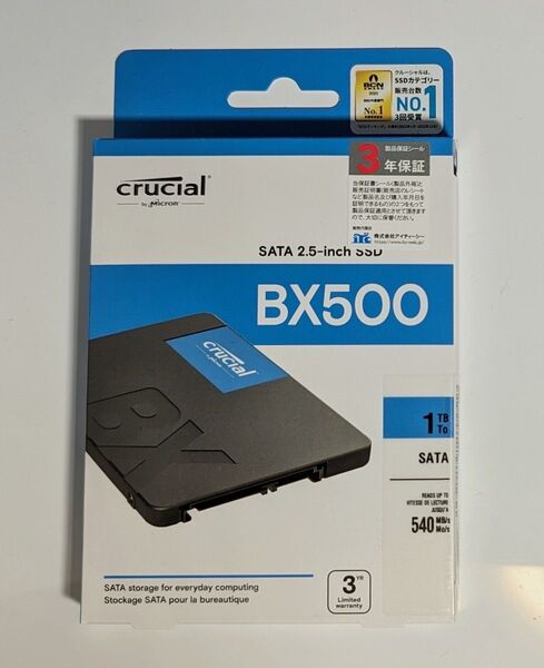 クルーシャル Crucial 3D NAND SSD BX500シリーズ 1TB CT1000BX500SSD1JP