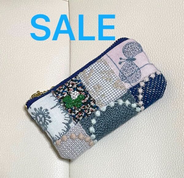 SALEミニフラットポーチミナペルホネンハンドメイドパッチワーク