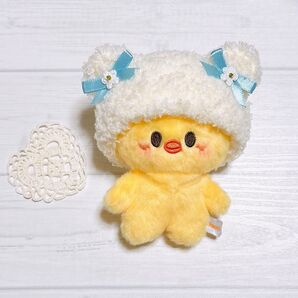 skzoo スキズ 10cm ぬいぐるみ服 ぬい服 くま 帽子 ポガリ Felix オフホワイト