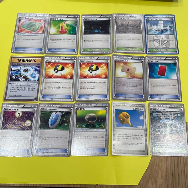 ポケモンカード ポケカ グッズ トレーナー 15枚まとめ売り バトルサーチャー かるいし はかせのてがみ レッドカード 他