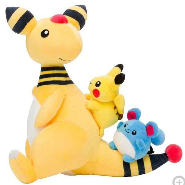 タグ付き ぬいぐるみ デンリュウとピカチュウとマリル ポケモンセンタートウキョーベイ