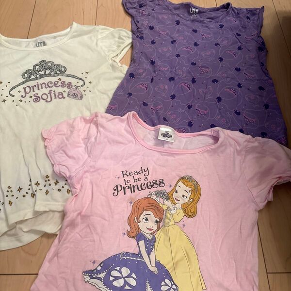 UNIQLO プリンセスソフィア Tシャツ 3枚セット 130センチ