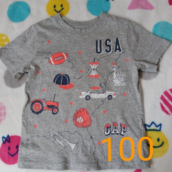 100 GAP Tシャツ 男の子 グレー 半袖 キッズ