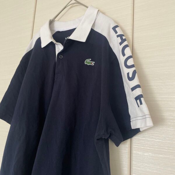 LACOSTE SPORT メンズ ラコステスポーツ 半袖ポロシャツ ネイビー L 紺色