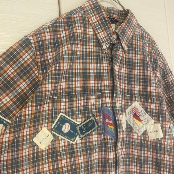 希少 カールヘルム Karl Helmut メンズ 半袖シャツ チェック柄 チェックシャツ チェック柄 ネルシャツ