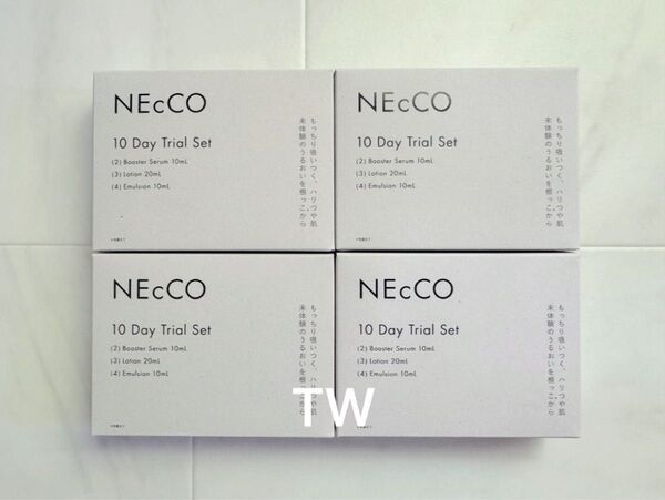 【値下げ不可】ユーグレナ NEcCO ネッコ うるおい導入美容液 化粧液 乳液 トライアルセット 10日分 4個