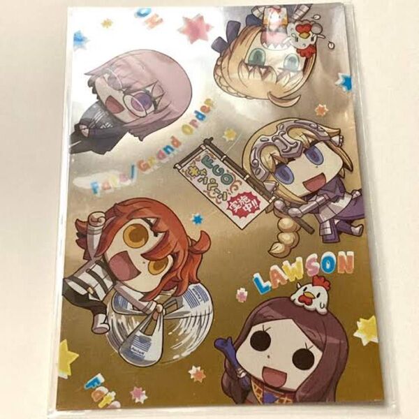 ローソンコラボ Fate/Grand Order オリジナルメタルブロマイド イラストポストカード 非売品 配布品ノベルティグッズ