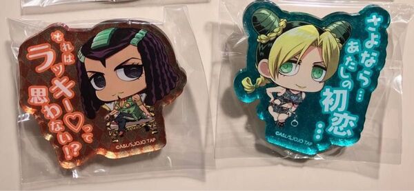缶バッジ ジョジョワールド3 空条徐倫 エルメェス アクリルバッジ ジョジョ 6部