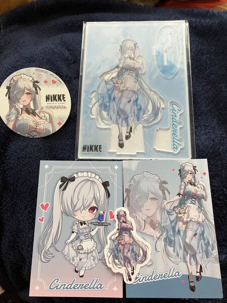 利の女神NIKKEカフェコラボ限定、シンデレラポスト カード、コースター、アクスタ、ステッカー