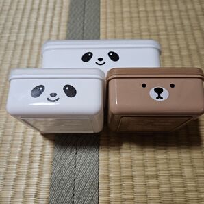 保存容器3個セット パンダ クマ柄