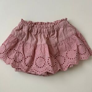 スカラップ風裾レーススカパンベビー(70~80cm)