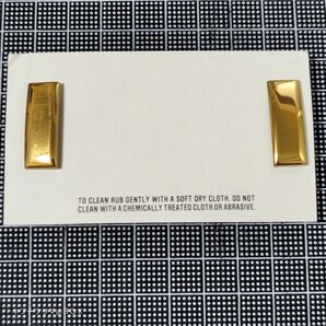 米軍実物未使用品 アメリカ陸軍 少尉 階級章 カラー バッジ ペア 1983年ロット 台紙付き