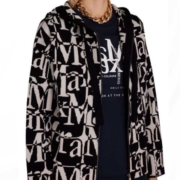 美品 ’S Max Mara マックスマーラ 24AW ニット パーカー M ロゴ 2393410231