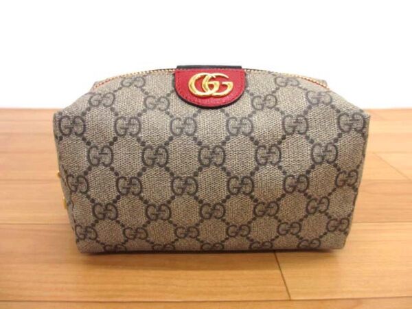 美品 グッチ 548393 オフディア GG コスメティックケース 化粧ポーチ