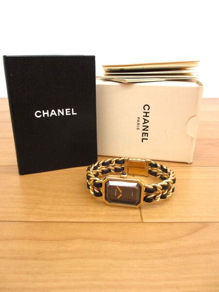美品 動作未確認 シャネル CHANEL プルミエール M クオーツ 腕時計
